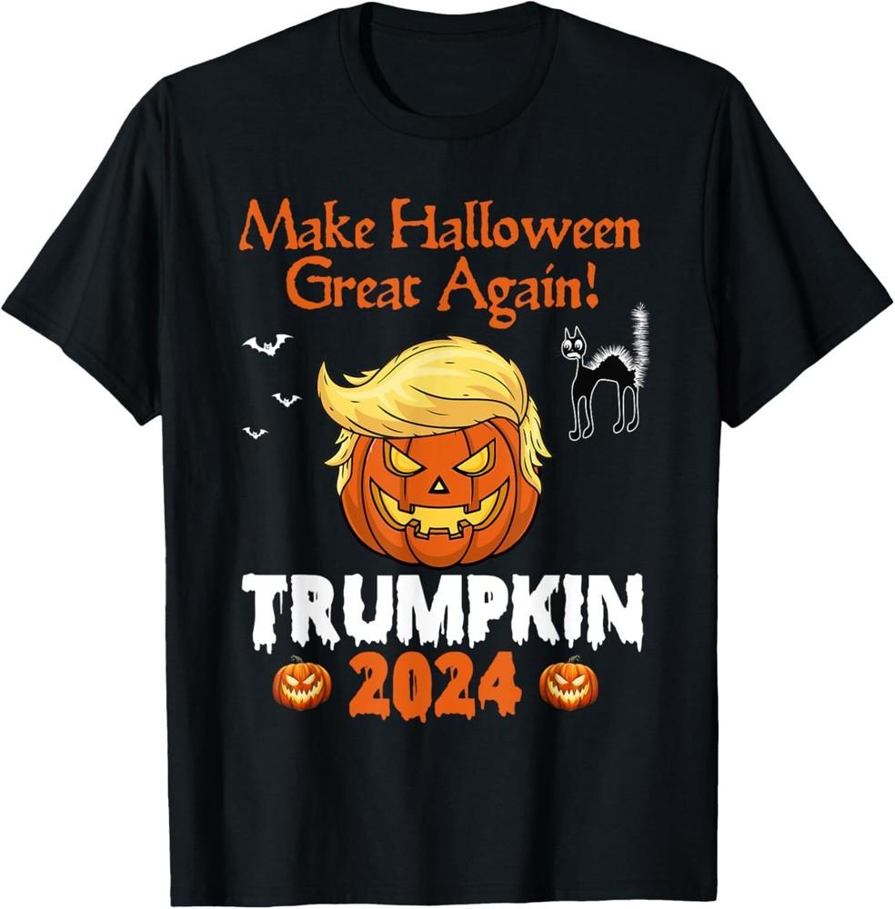 Trumpkin 2024 USA Make Halloween Great Again Funny Trump T-Shirt Unisex T-Shirt XXXL