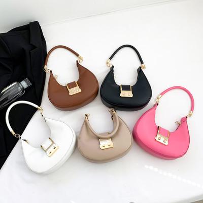 Prosta Torba na Ramię do Dojazdów do Pracy dla Kobiet Retro Mała Torba Pod Pachę dla Kobiet Nowa Jesień Niszowa Prosta Torba Półksiężyc