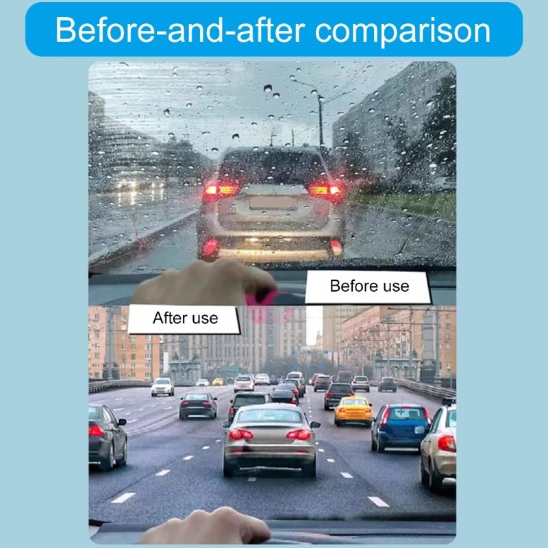 Vehicle Glass Oil Film Lifter Wipes Easy Cleaning Travel Friendly Designs Glass Oil Film Remover Auto Glass Clean Wipes