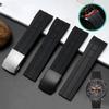 Arc Rubber Watchband for Citizen Sky Eagle Mido Helmsman M005 Waterproof Black Blue Silicone Strap Bracelet with Tools 22 23mm