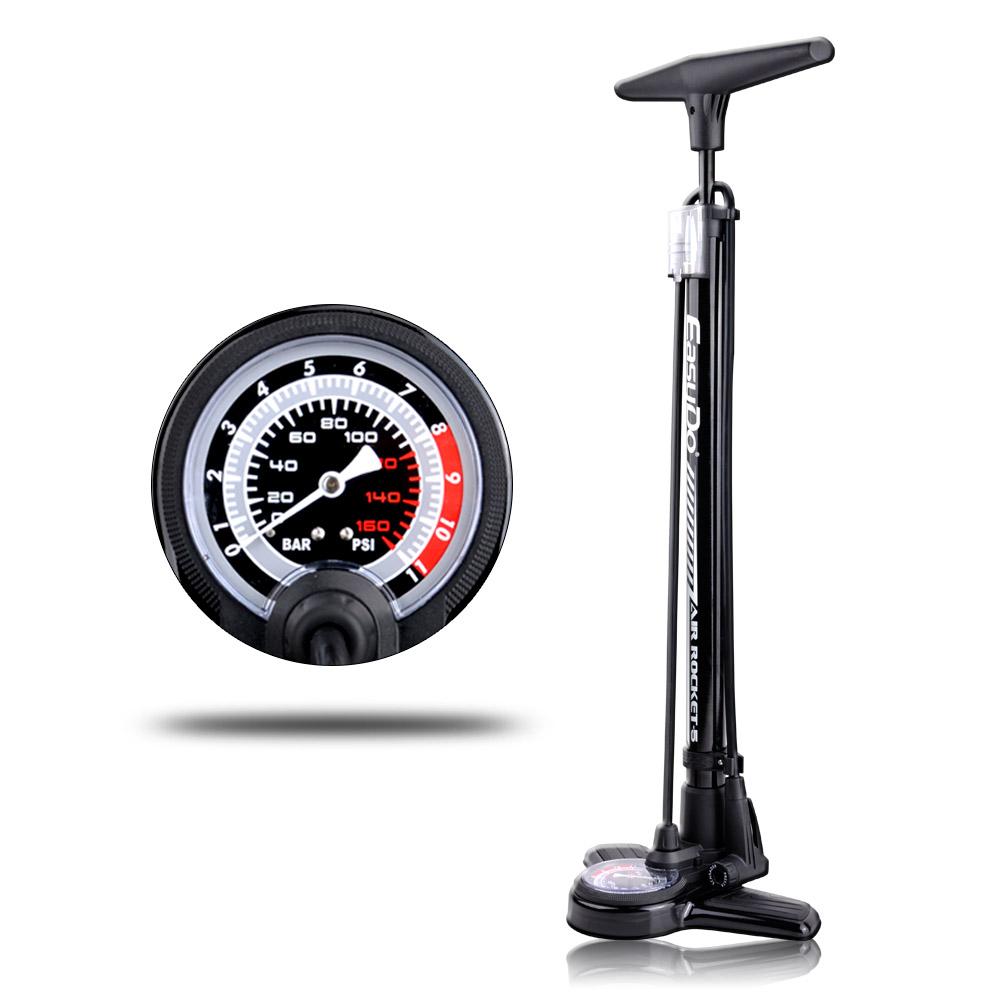 New Arrival Aluminum Bicycle Pump Bike Floor Pump Bike/Basketball/Football Pump with Gauge 1