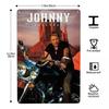Motorrad Johnny Hallyday Schild Custom Retro Französischer Rocksänger Metallschilder für Club Cafe Restaurant Man Cave Bar Wanddekoration