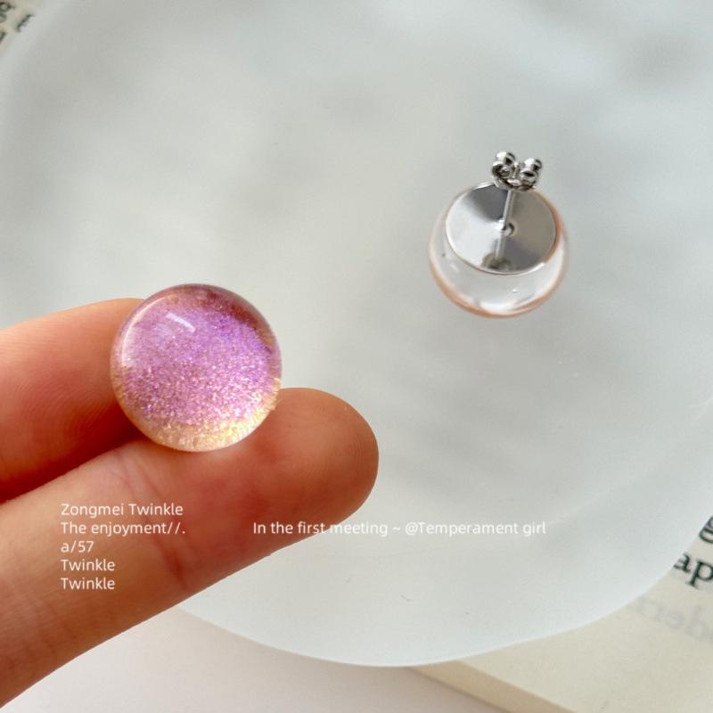 Starry Purple Sky Dopamine Ball Stud Earrings - 2026 Women s Trendy Item