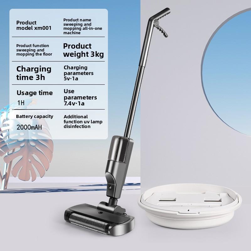 Electric Cleaning Brush 2-gear Electric Rotary Floor Scrubber Wireless Cordless 360 Adjust Extension Handle Home Cleaning Tools