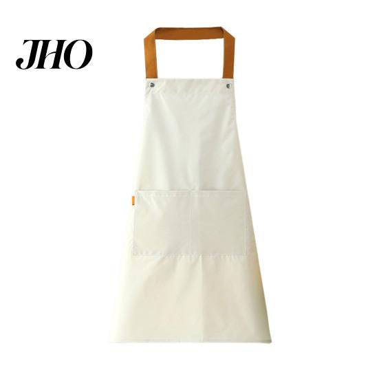 Easy Clean Apron Solid Color Kitchen with Dual Pockets Waterproof Oil-proof Adjustable Breathable Men Women Chef Cooking Baking Bib