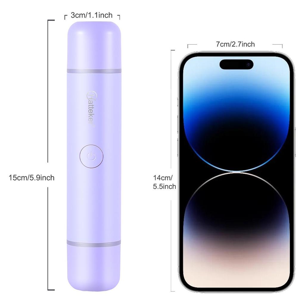 Hatteker Dual Head Epilator for Women Waterproof USB Rechargeable Portable Hair Removal Device for Legs Underarms And Bikini Line