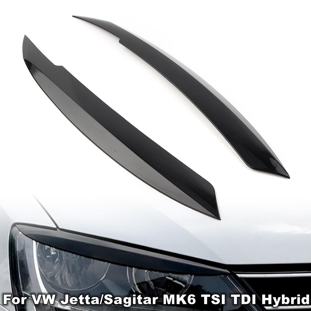 

Для Volkswagen Jetta/Sagitar MK6 TSI TDI Hybrid 2010-2018 глянцевый черный/углеродный вид ABS автомобиль злой фар брови веко
