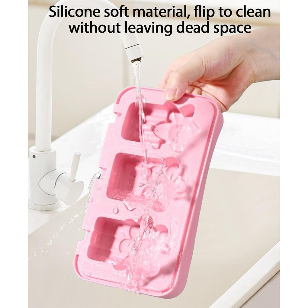 Silica Gel Silicone Small Popsicles Molds With 50 Wooden Sticks Easy-release Homemade Ice Molds Set