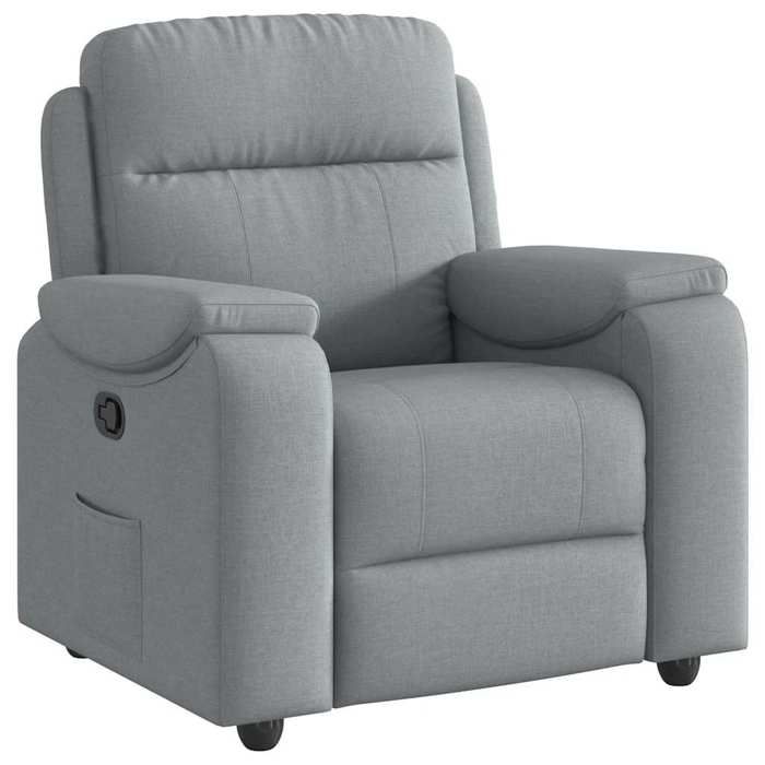 VidaXL Recliner Light Grey Fabric, Armchair, TV Recliner, Stroller, Recliner for People 4015680