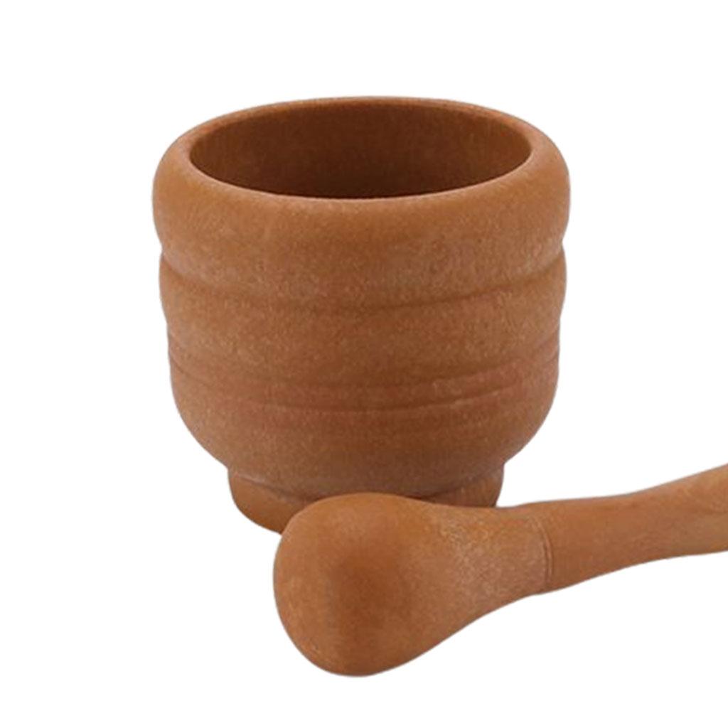 Mortar Pestle Medicine Masher Natural Tool Scratch Pastes Holder Grinding
