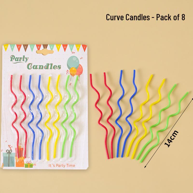 Curved Spiral Birthday Cake Candles - Creative Decorative Ornaments
