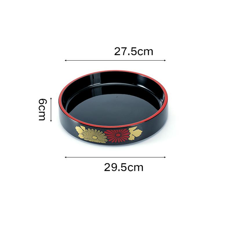 Japanese Sushi Bucket Sashimi Raw Fish Seafood Dish Cuisine Fruit Dish Restaurant Serving Plate Round Tray Salmon Ice Plate