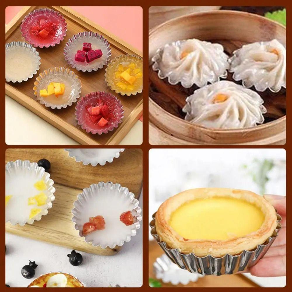 50Pcs Non-Stick Tart Muffin Molds Reusable Kitchen Baking Mold  Bakery Accessories