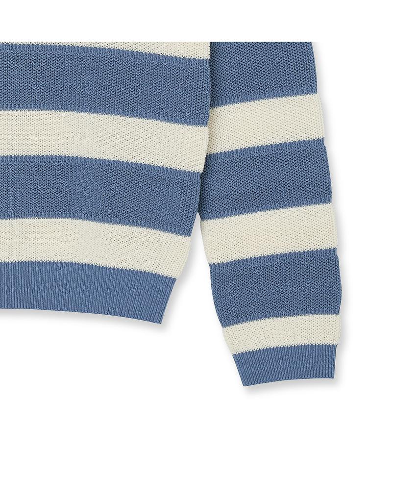 IOLO Striped Crew Neck_Blue
