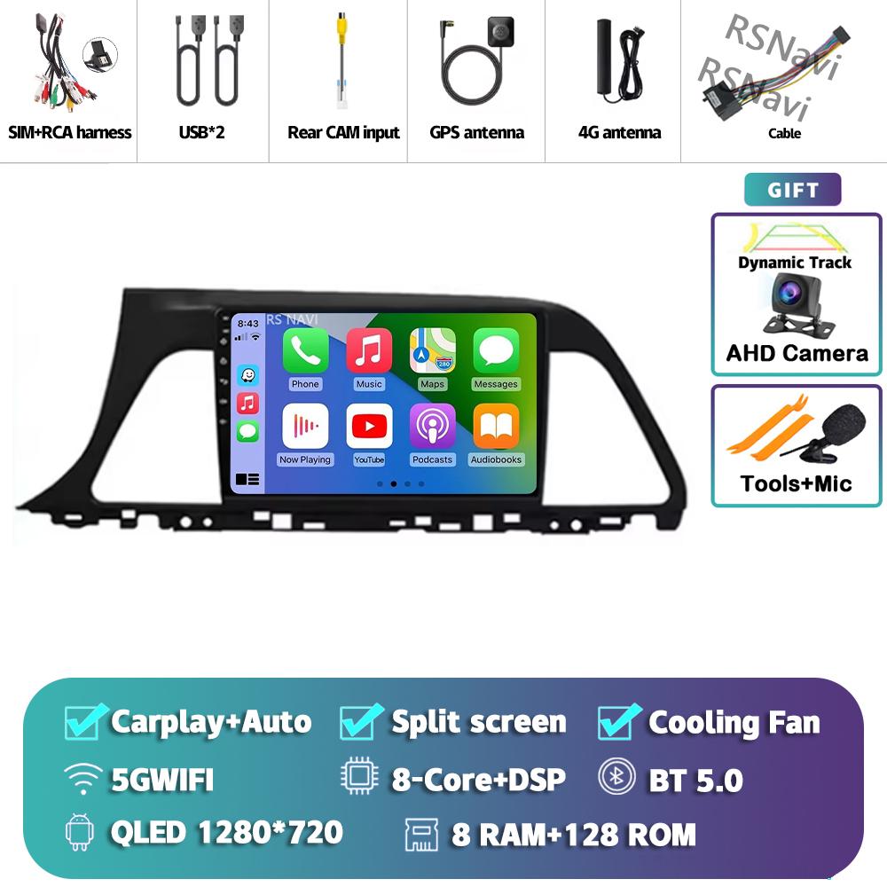 Android 14 Carplay Car Radio For Hyundai Sonata 9 2015 - 2018 Multimedia Video Player Navigation GPS Stereo 2Din Head Unit Auto