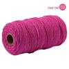 3mm Single-Color Cotton Rope for DIY Weaving - 2mm Thick Tapestry and Binding Thread