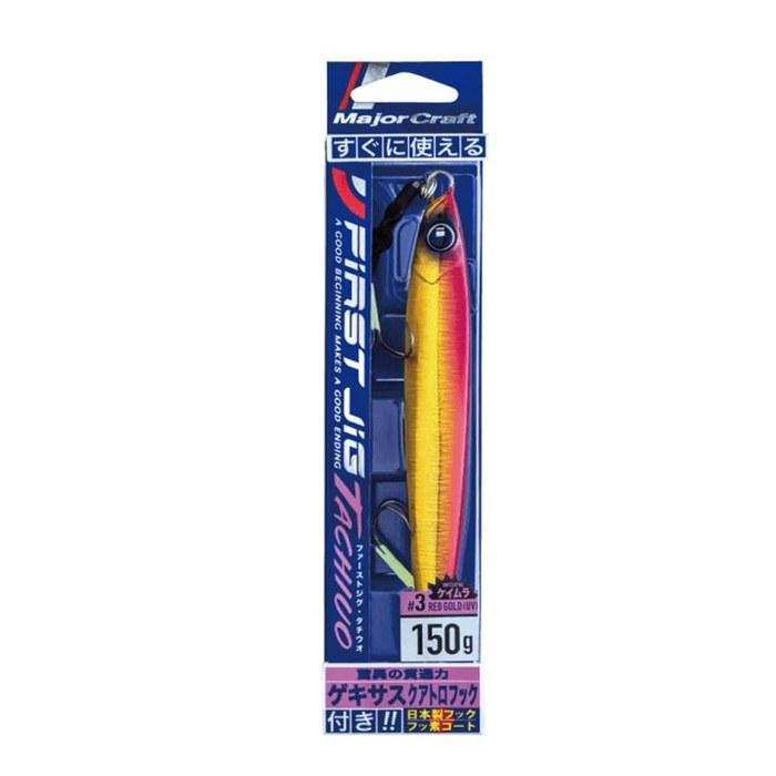 Major Craft First Jig Tachiuo Jigging FJTJ-130 Zebra Red Gold 130g