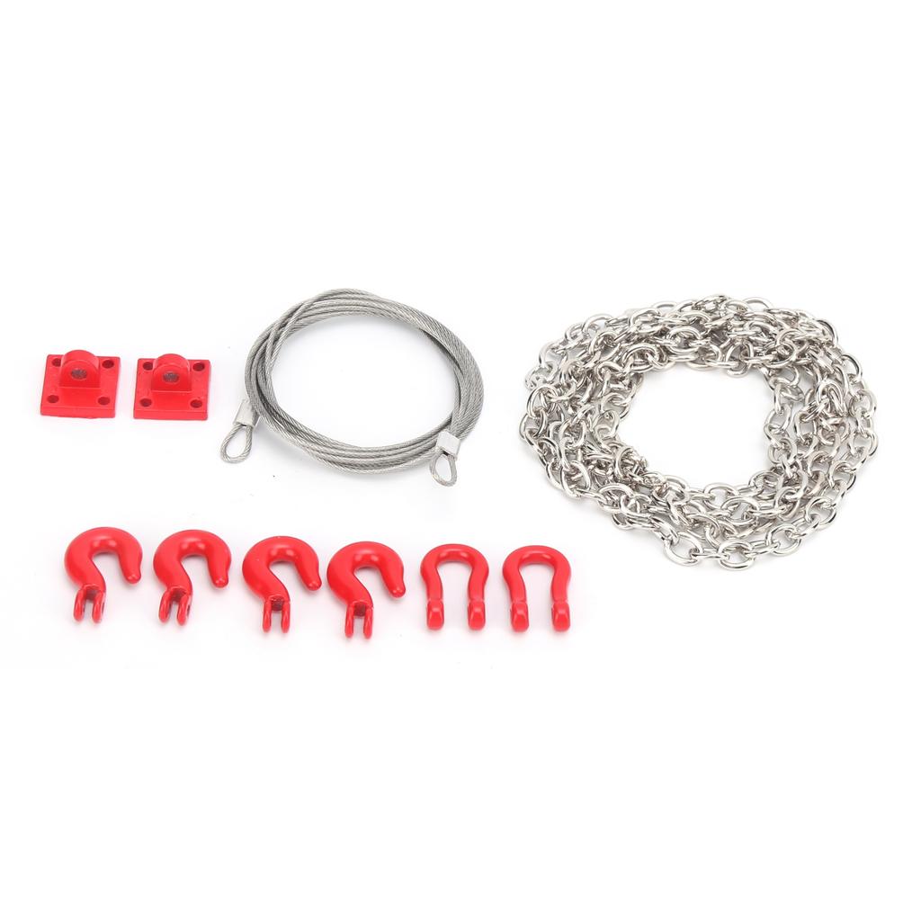 Metal Trailer Hook Tow Chain Shackle Bracket for 1 10 RC Crawler RC Model Cars Parts