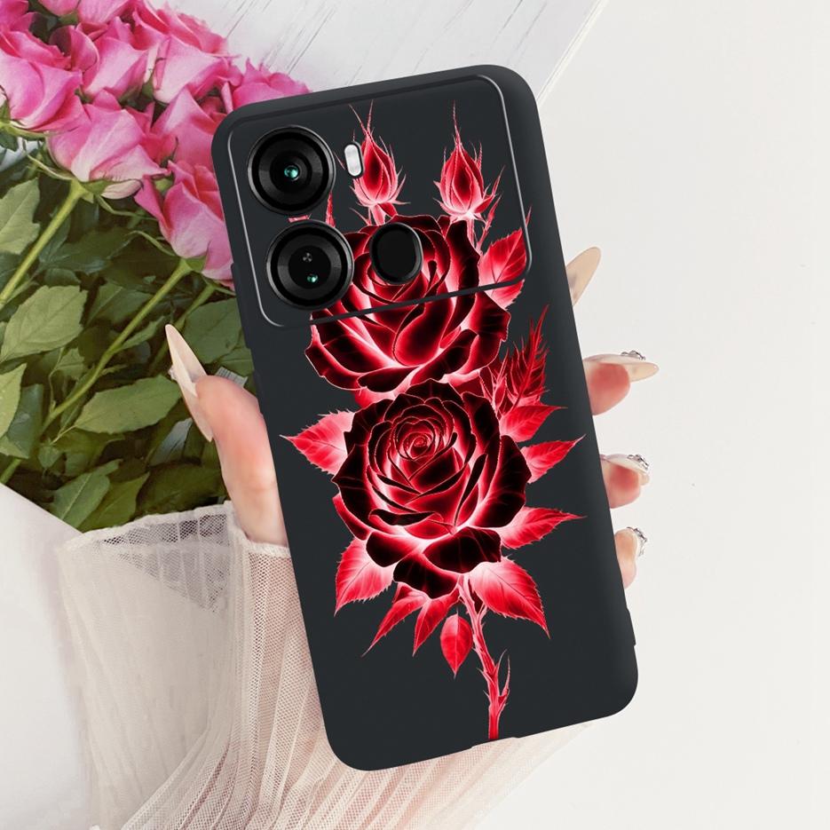 For Itel P40 Plus Case P683L Luxury Butterfly Tree Painted Cover Soft Silicone Phone Case For Itel P40 P662L P 40 ItelP40 + Bags