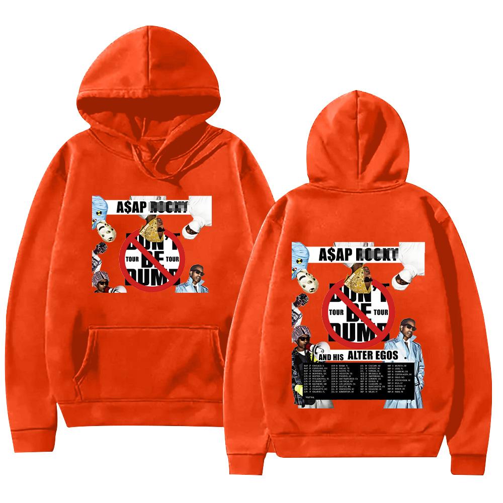 

Asap Don’t Be Dumb Tour 2026 Худі З Довгим Рукавом Пуловери Вінтажний Хіп-Хоп Светр Унісекс Повсякденний Y2K Одяг XXL помаранчевий