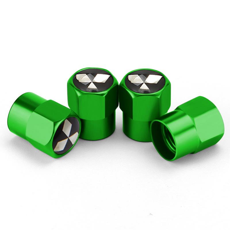 4pcs Car Wheel Tire Valve Caps Tyre Stem Covers for Mitsubishi Ralliart Lancer ASX Colt Pajero Outlander Eclipse Delica EVO Colt