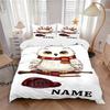 Custom Name Cartoon Harryl Bedding 3 Piece Set HD Print Duvet Cover Pillowcases for Teens Adult Bedroom Decoration