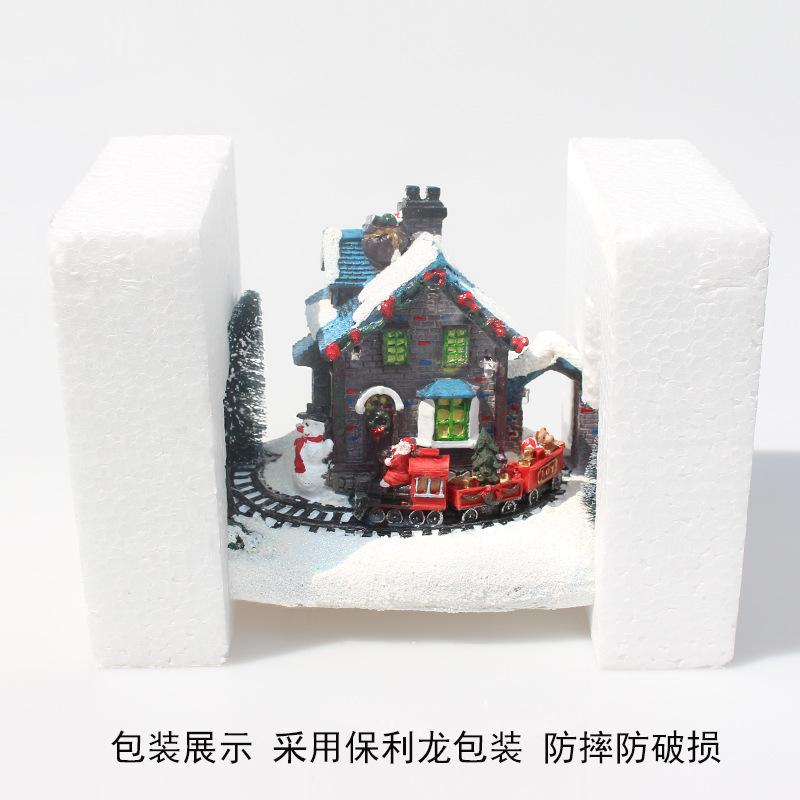 Christmas Decorations Led Light Snow House Christmas Scene Landscape Village Snow House Ornament Navidad 2025 New Year