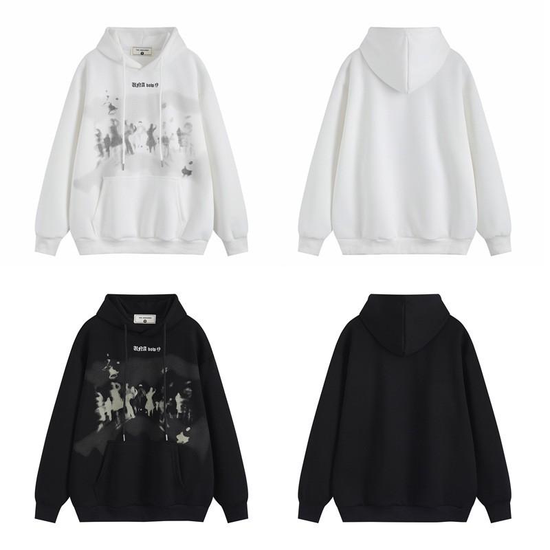 Unisex Oversized Hoodie With Streetwear Graphic Print Loose Fit Cotton Blend Pullover Fall Casual Wear