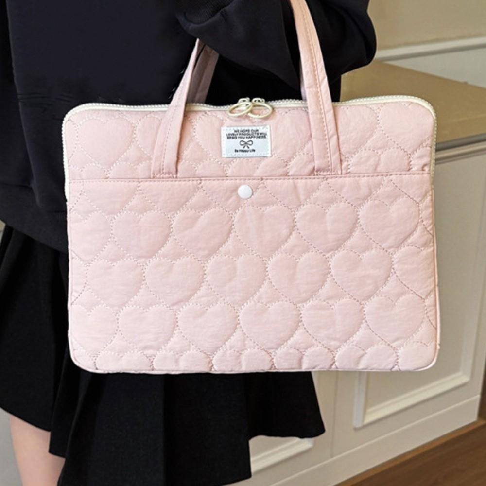 Laptop Case Handle Style Laptop Sleeve Portable Simple Computer Handbag Sweet Lightweight Laptop Bags Women/girl