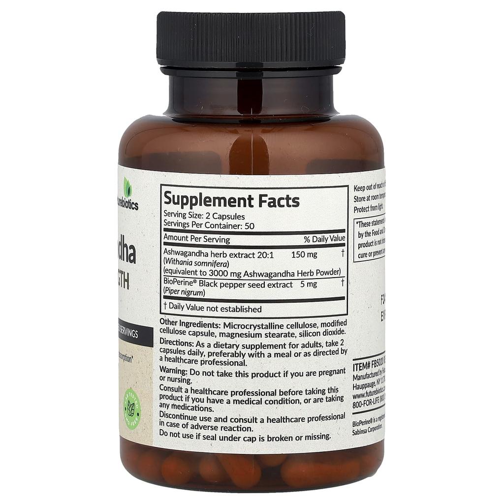 Ashwagandha, Extra Strength, Veggie Capsules 100
