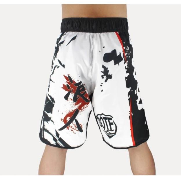Schwarze elastische Taille Bushido Fitness Fierce Ninja Combat Sport Shorts Tiger Muay Thai MMA Shorts Boxbekleidung Thaiboxen