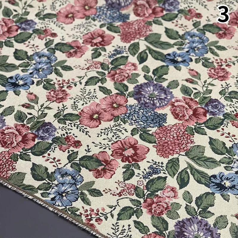 

Rustic Vintage Jacquard Fabric Chenille Tablecloth Oil Painting Decorative Fabric, for Diy Sewing Clothes Pillowcase Bag 100 148CM