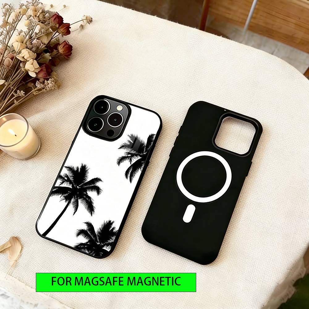 Coconut tree Phone Case For iPhone17,16,15,14,13,12,11 Plus,Pro Magnetic with Magsafe Wireless Charging