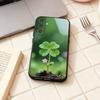 Lucky Four-Leaf Clover Phone Case For Samsung Galaxy A73,A72,A71,A70,A53,A52,A51,Others Soft Black Shell