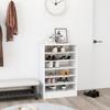 VidaXL Shoe Cabinet White 60x35x92 Cm Chipboard 808945