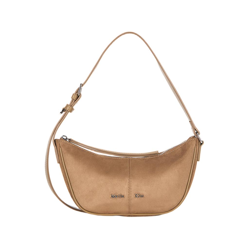 Matin Kim Suede Mini Arc Hobo Bag Beige