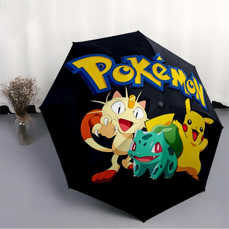 1pc Pokemon, Pikachu Umbrella Portable Home Essential Umbrella Folding Umbrella Durable Iron Frame Yy251128081