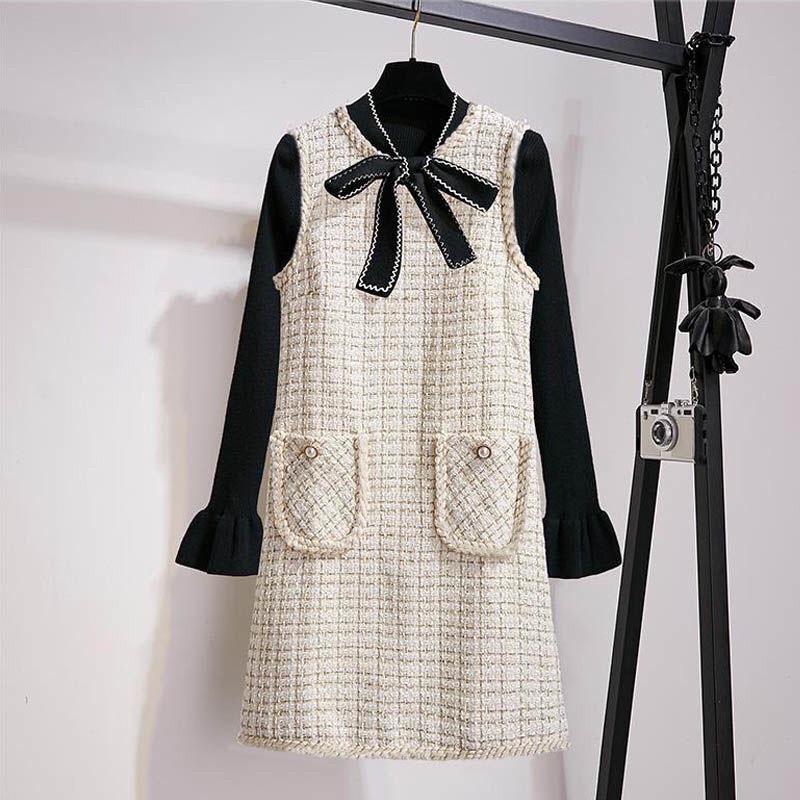 Wool Vest Dress Set for Women – Autumn/Winter 2025 Fashion, Elegant Two-Piece with Fragrant Style