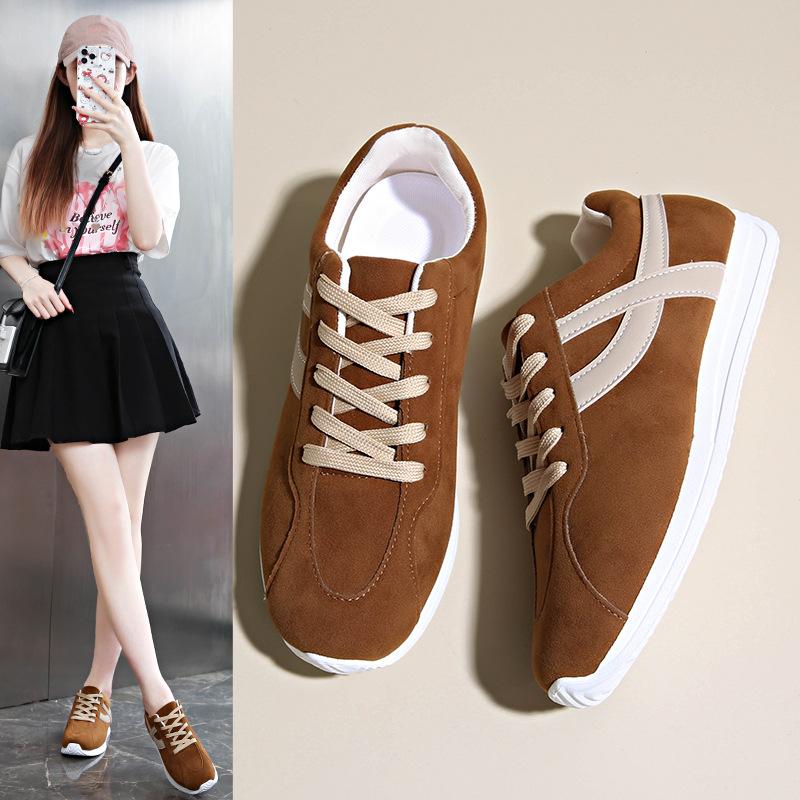 Large Size Sports Shoes Women's New Spring and Autumn Tide Korean Version Versatile Student Leisure Sports Flat Baseplate Shoes
