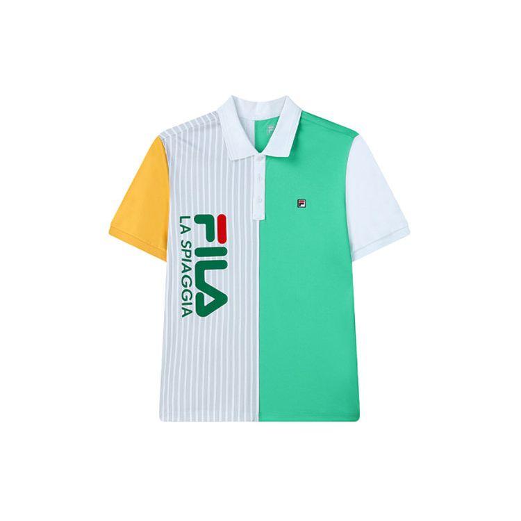 

FILA Повседневная рубашка поло с цветными блоками Мужские топы Зеленый F11M128165F-GN
