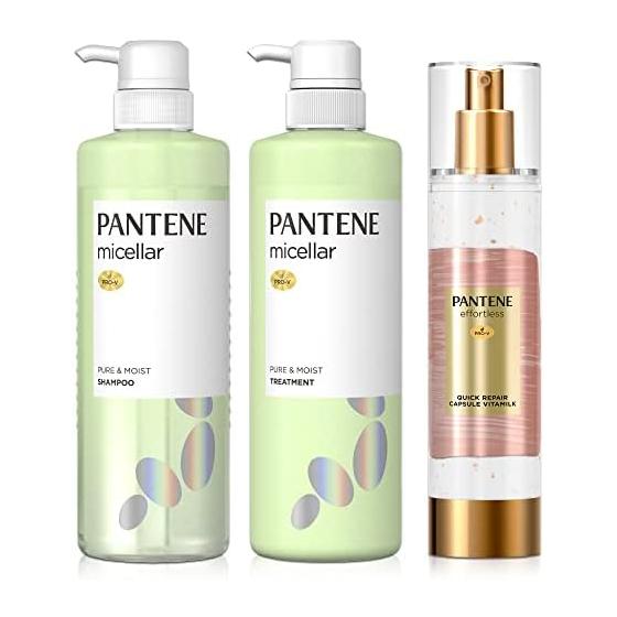 Pantene Мицеллярный шампунь и бальзам-ополаскиватель & Vitamilk Pure & Moist [Набор]