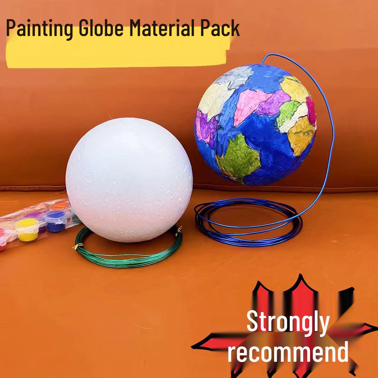 

DIY Student Globe Foam Ball for Geography & Creative Painting 10cm Blank Globe Kit