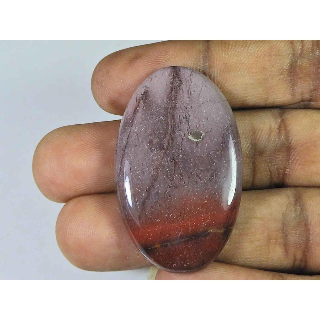 27X44X05MM Natural Mookite Jasper Oval Shape Cabochon Loose Gemstone 65Cts. SK-4442