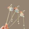 New Chinese Peony Hairpin Women's Premium Sense Antique Xiuhe Headgear Accessories Hairpin Pearl Step Hairpin