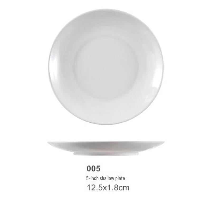 White Melamine Round Dinner Plates (10-Pack)