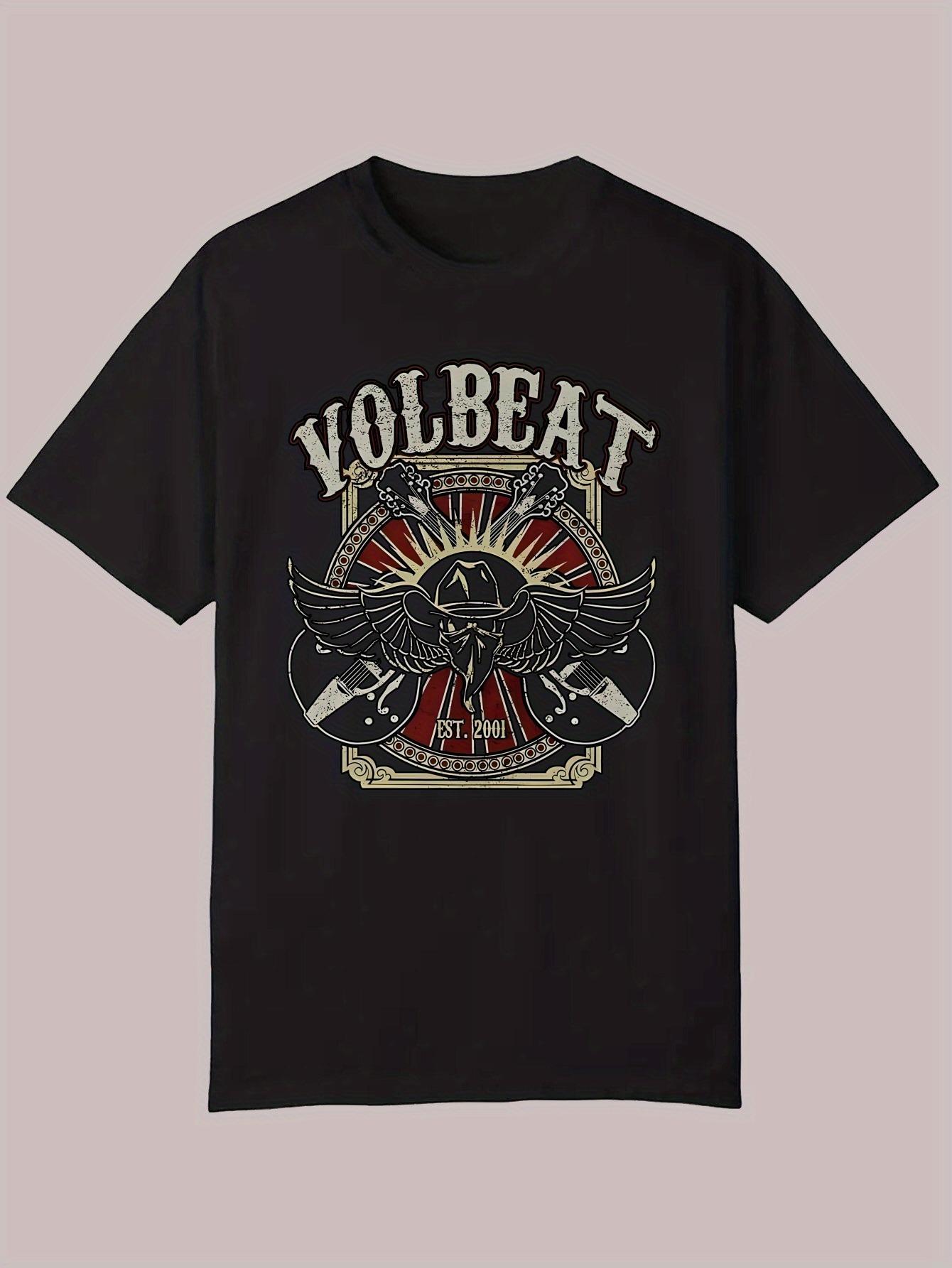 T-Shirt y2k VOLBEAT Official Logo & Black L