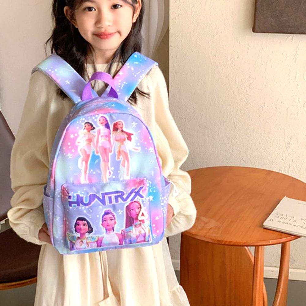תרמיל ורוד קל 10 אינץ' KPop ציידי שדים Rumi Mira Zoey HUNTR/X Saja תיק בית ספר לבנים ובנות גן Moch