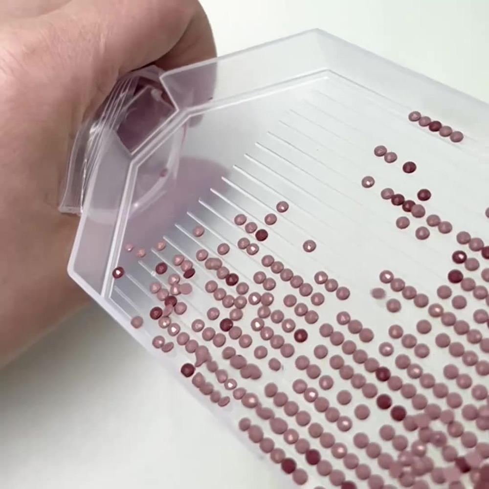 1 Stück Diamond Painting Tablett, Kunststoff Perlen Sortier Tablett, Diamond Art Tabletts Kit Werkzeuge, Aufbewahrungsbehälter Tablett für Strasssteine und Ac