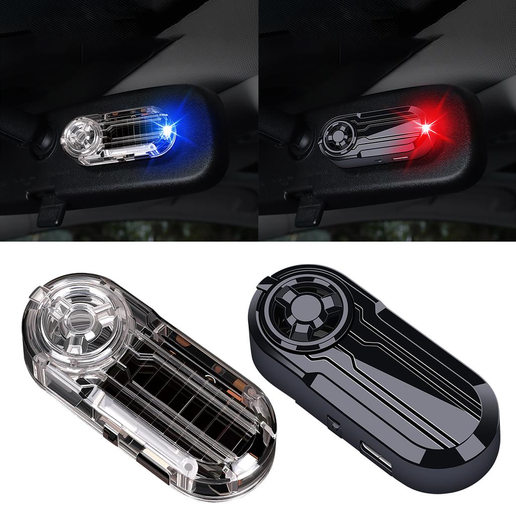 Car Fake Security Light with Cologne Fragrance Diffuser Solar Powered Simulated Dummy Alarm Anti-Theft Caution Lamp LED Flashing