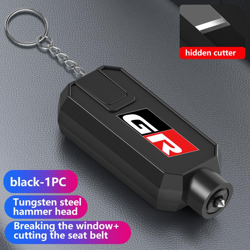 For Toyota Car Mini Safety Hammer Auto Seat Belt Cutter Life-Saving Emergency Window Breaker GR Sport Camry Prius Auris Crown